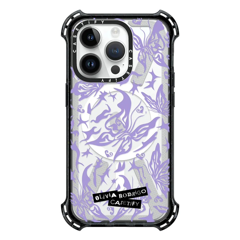 Bounce iPhone 14 Pro Case MagSafe Compatible - Purple Butterfly Town Case
