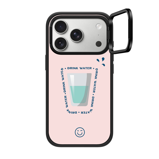 CASETiFY iPhone 17 Pro Case Matte Black Impact Ring Stand Case MagSafe Compatible Hydrate Then Dominate casetify