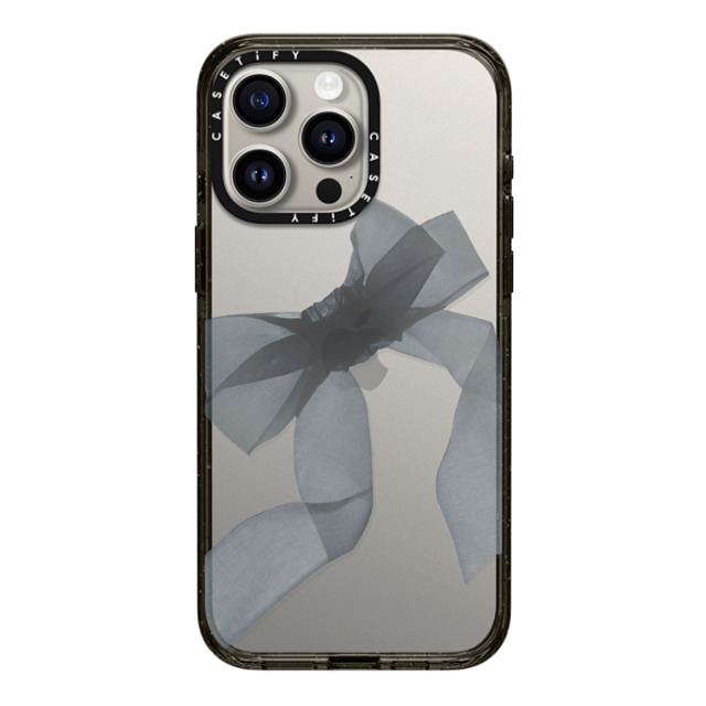 CASETiFY iPhone 15 Pro Max ケース ブラック インパクトケース Y2K Black Organza Ribbon