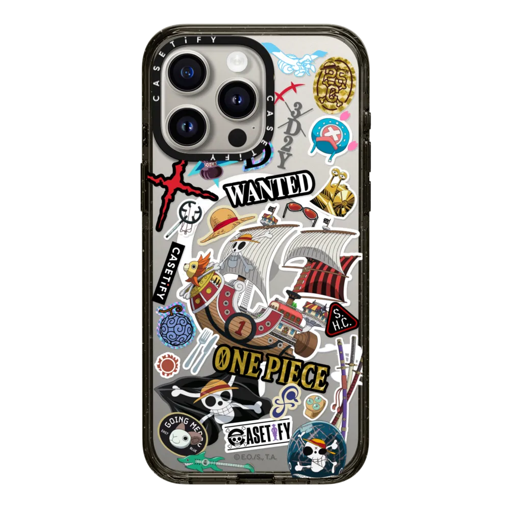 Impact iPhone 15 Pro Max Case MagSafe Compatible - ONE PIECE 25th Straw Hat Crew Sticker Case