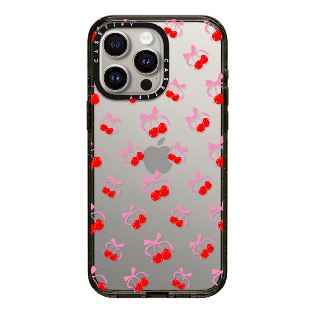 CASETiFY iPhone 15 Pro Max ケース ブラック インパクトケース Pattern Cherries Jubilee