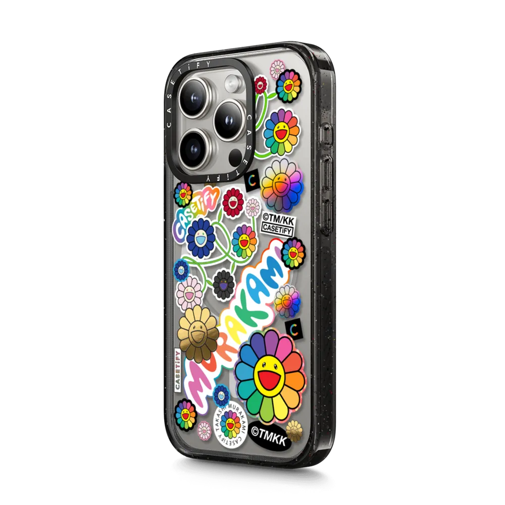 Impact iPhone 15 Pro Max Case MagSafe Compatible - FLOWERS STICKER MANIA PHONE CASE