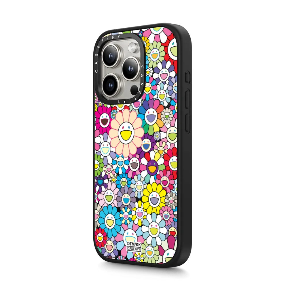 Impact iPhone 15 Pro Max Case MagSafe Compatible - FLOWERS BLOOM (RAINBOW) PHONE CASE