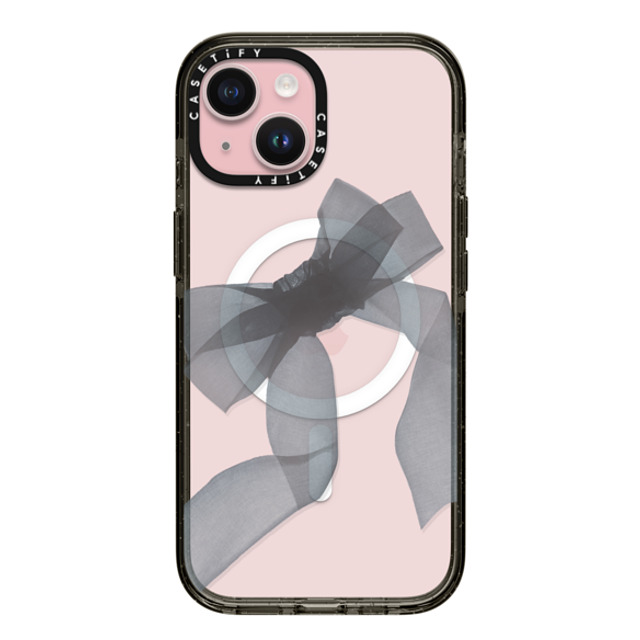 CASETiFY iPhone 15 ケース ブラック インパクトケース MagSafe対応 Y2K Black Organza Ribbon