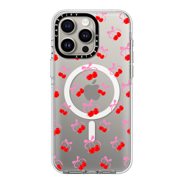 CASETiFY iPhone 15 Pro Max ケース クリア クリア ケース MagSafe対応 Pattern Cherries Jubilee