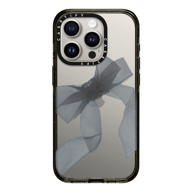 CASETiFY iPhone 15 Pro ケース ブラック インパクトケース Y2K Black Organza Ribbon