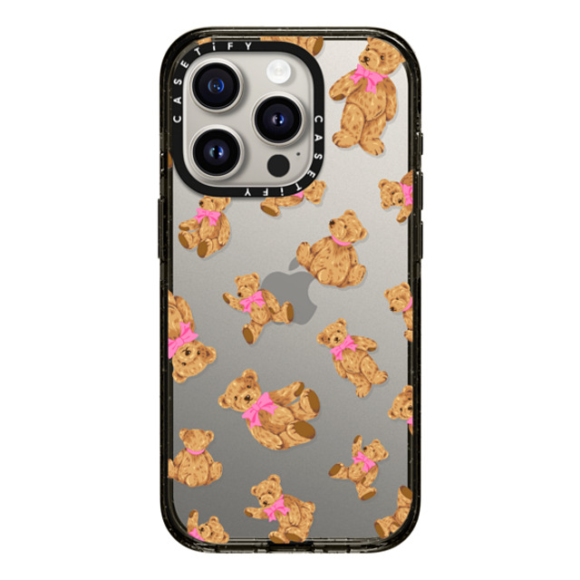 CASETiFY iPhone 15 Pro ケース ブラック インパクトケース Animal,Pattern Beary Sweet