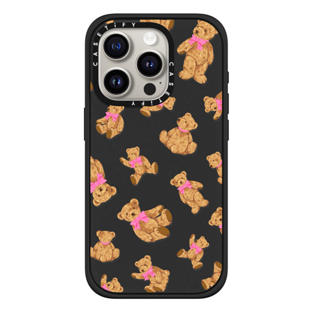 CASETiFY iPhone 15 Pro ケース マットブラック インパクトケース MagSafe対応 Animal,Pattern Beary Sweet