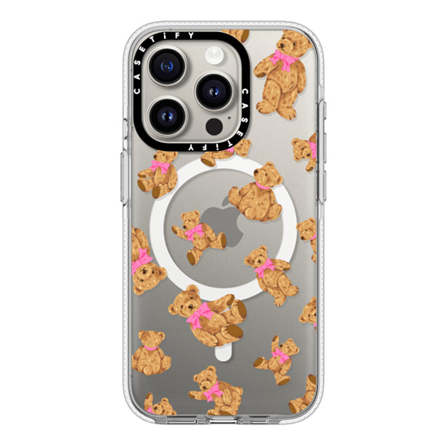 CASETiFY iPhone 15 Pro ケース クリア クリア ケース MagSafe対応 Animal,Pattern Beary Sweet