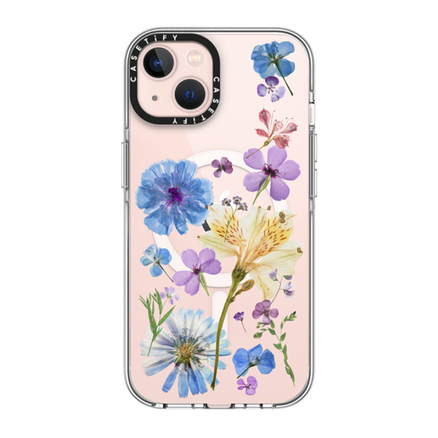 CASETiFY iPhone 13 ケース クリア クリア ケース MagSafe対応 Floral,nature Pressed Floral