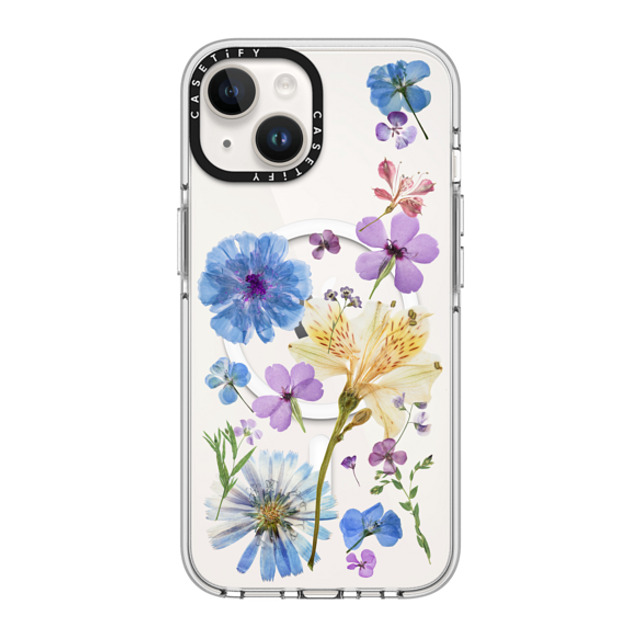 CASETiFY iPhone 14 ケース クリア クリア ケース MagSafe対応 Floral,nature Pressed Floral