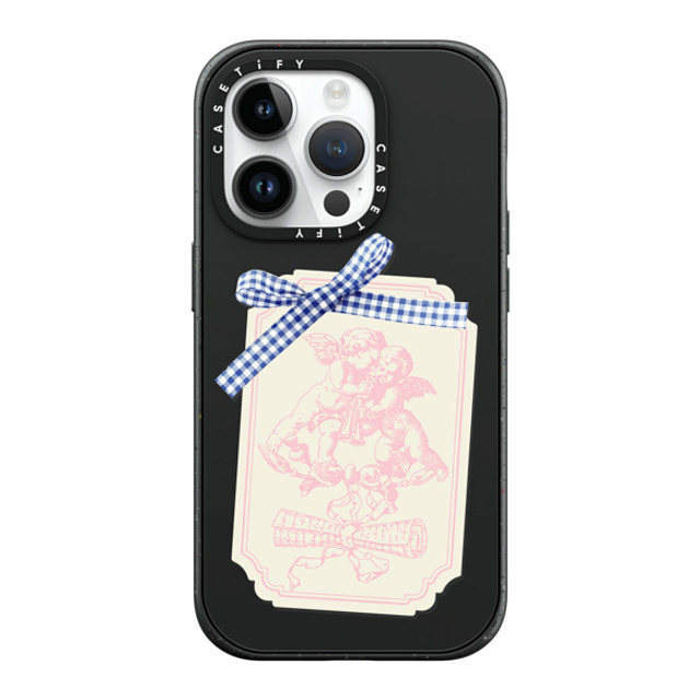 CASETiFY iPhone 14 Pro ケース マットブラック インパクトケース MagSafe対応 Cottagecore,Love Coquette Journal