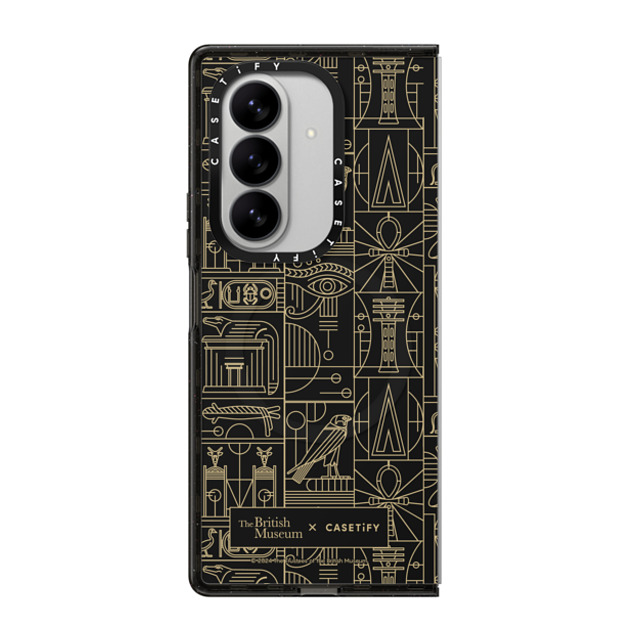 The British Museum x CASETiFY Galaxy Z Fold7 Case Pattern,Fine Art Black Impact Magnetic Case Ancient Egypt Pattern Case
