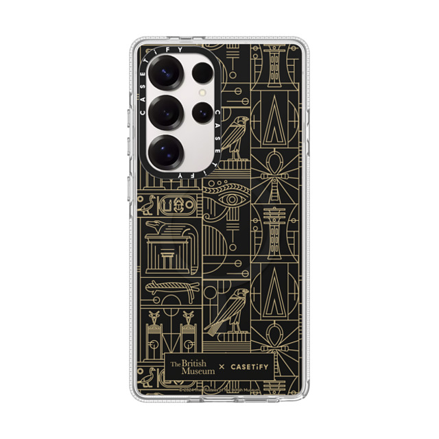 The British Museum x CASETiFY Galaxy S25 Ultra Case Pattern,Fine Art Clear Impact Clear Magnetic Case Ancient Egypt Pattern Case