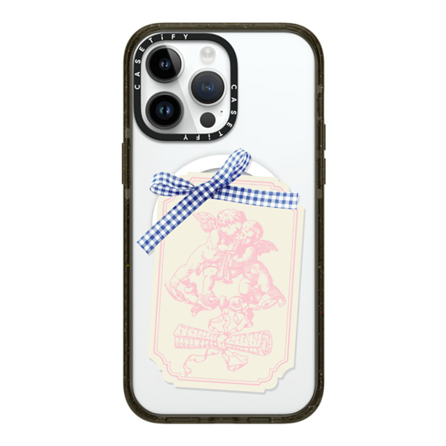 CASETiFY iPhone 14 Pro Max ケース ブラック インパクトケース MagSafe対応 Cottagecore,Love Coquette Journal