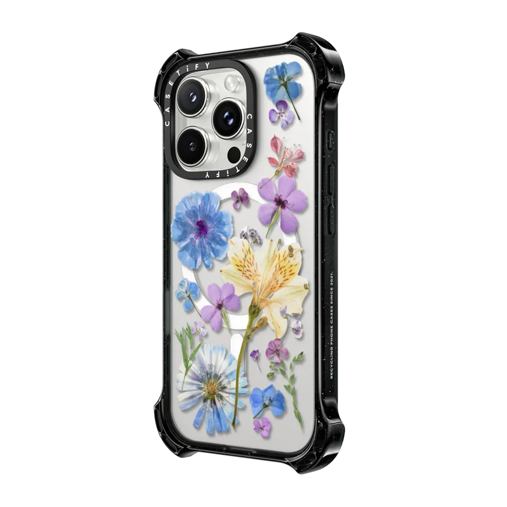Bounce iPhone 16 Pro Max Case MagSafe Compatible - Pressed Floral