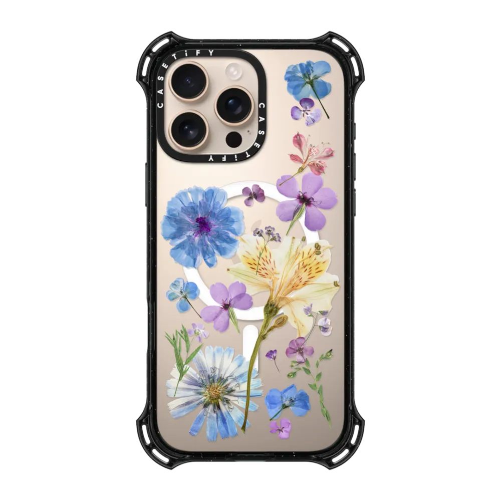 Bounce iPhone 16 Pro Max Case MagSafe Compatible - Pressed Floral