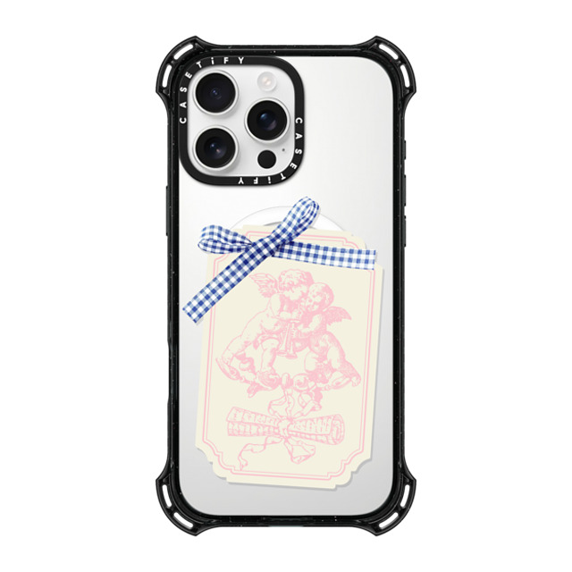 CASETiFY iPhone 16 Pro Max ケース ブラック バウンスケース Cottagecore,Love Coquette Journal