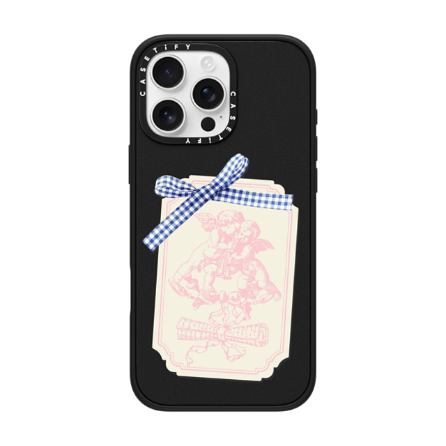 CASETiFY iPhone 16 Pro Max ケース マットブラック インパクトケース Love,Cottagecore Coquette Journal