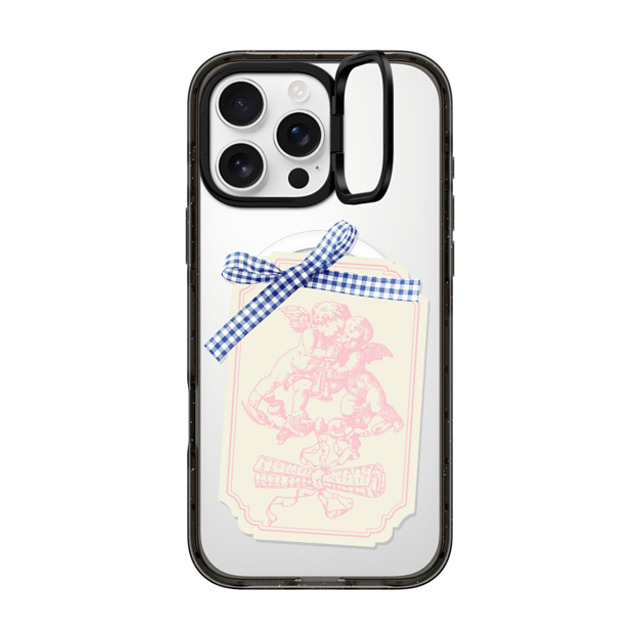 CASETiFY iPhone 16 Pro Max ケース ブラック インパクトリングスタンドケース MagSafe対応 Cottagecore,Love Coquette Journal