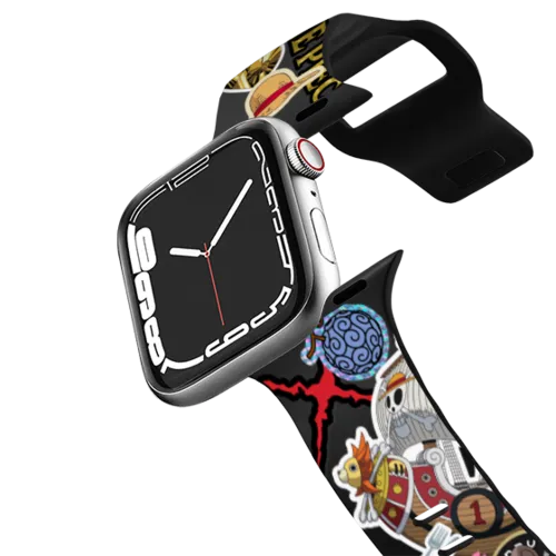 Apple Watch Series 4-6, SE (44mm) - ONE PIECE 25th Straw Hat Crew Sticker Watch Band