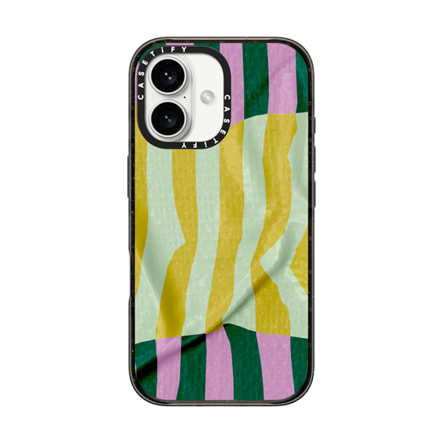 CASETiFY iPhone 16 Case Black Impact Case MagSafe Compatible Pattern Afternoon at Capri CASETiFY iPhone 16 Case Black Impact Case MagSafe Compatible Pattern Afternoon at Capri