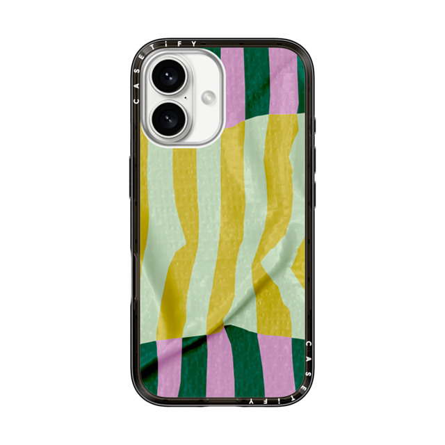 CASETiFY iPhone 16 ケース ブラック インパクトライトケース Pattern Afternoon at Capri