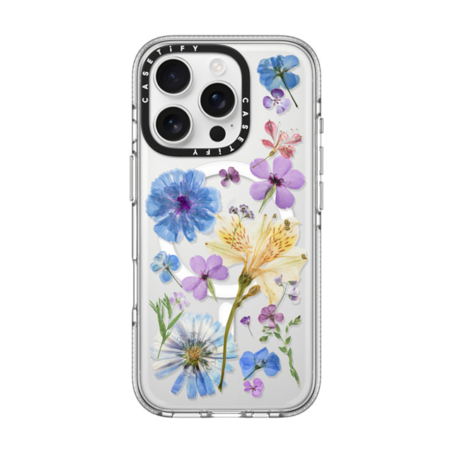 CASETiFY iPhone 16 Pro ケース クリア クリア ケース MagSafe対応 Floral,nature Pressed Floral