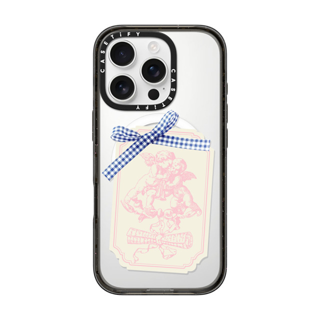 CASETiFY iPhone 16 Pro ケース ブラック インパクトケース MagSafe対応 Cottagecore,Love Coquette Journal