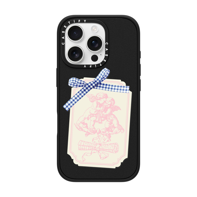 CASETiFY iPhone 16 Pro ケース マットブラック インパクトケース MagSafe対応 Cottagecore,Love Coquette Journal