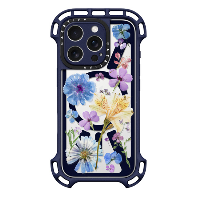CASETiFY iPhone 16 Pro Case インディゴ ウルトラ バウンスケース MagSafe対応 Floral,Floral,nature Pressed Floral CASETiFY iPhone 16 Pro Case インディゴ ウルトラ バウンスケース MagSafe対応 Floral,Floral,nature Pressed Floral