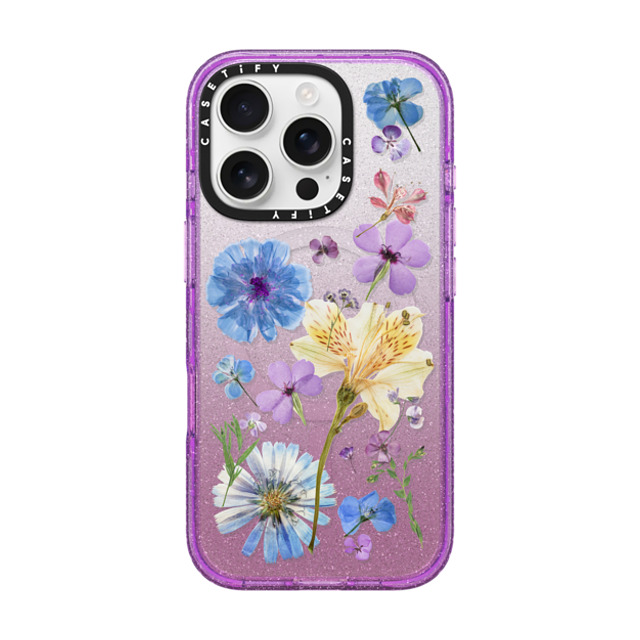 CASETiFY iPhone 16 Pro ケース Glitter Purple インパクトケース MagSafe対応 Floral,nature Floral,Floral,nature Pressed Floral Back to School CASETiFY iPhone 16 Pro ケース Glitter Purple インパクトケース MagSafe対応 Floral,nature Floral,Floral,nature Pressed Floral Back to School