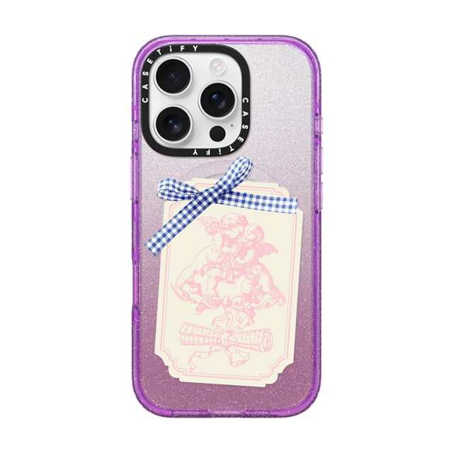 CASETiFY iPhone 16 Pro Case Glitter Purple Impact Case MagSafe Compatible Love,Cottagecore Coquette Journal CASETiFY iPhone 16 Pro Case Glitter Purple Impact Case MagSafe Compatible Love,Cottagecore Coquette Journal