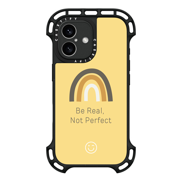 CASETiFY iPhone 16 Case Black Ultra Bounce Case MagSafe Compatible Be Real, Not Perfect casetify