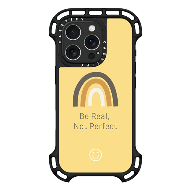 CASETiFY iPhone 16 Pro Case Black Ultra Bounce Case MagSafe Compatible Be Real, Not Perfect casetify