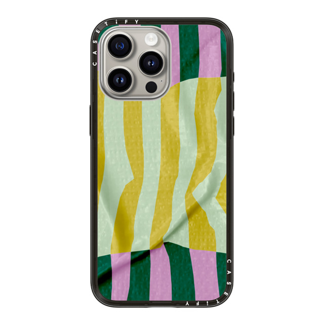 CASETiFY iPhone 15 Pro Max ケース ブラック インパクトライトケース Pattern Pattern Afternoon at Capri Back to School CASETiFY iPhone 15 Pro Max ケース ブラック インパクトライトケース Pattern Pattern Afternoon at Capri Back to School