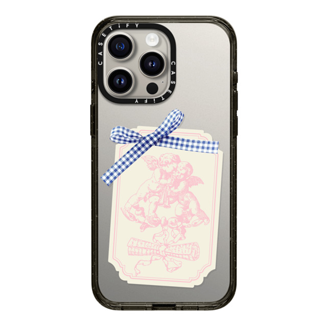 CASETiFY iPhone 15 Pro Max ケース ブラック インパクトケース Cottagecore,Love Coquette Journal