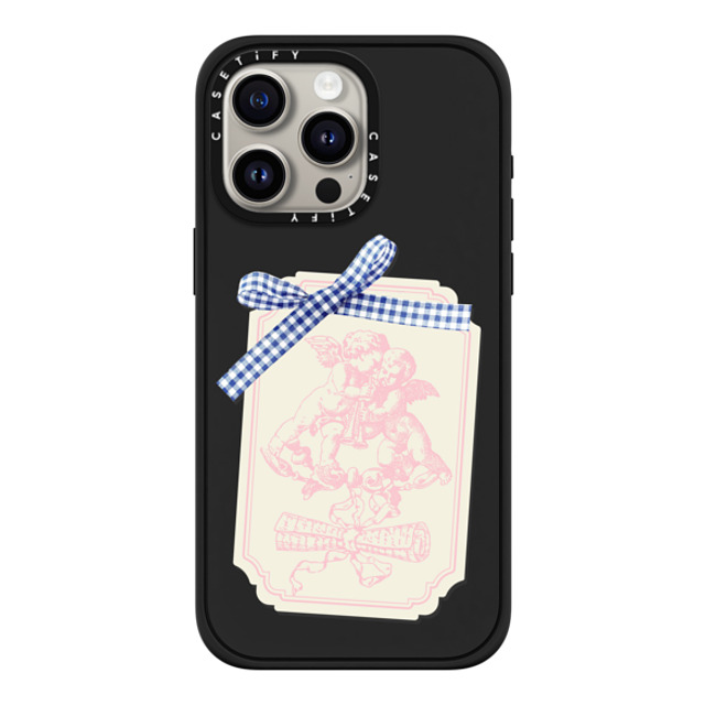 CASETiFY iPhone 15 Pro Max ケース マットブラック インパクトケース MagSafe対応 Cottagecore,Love Coquette Journal