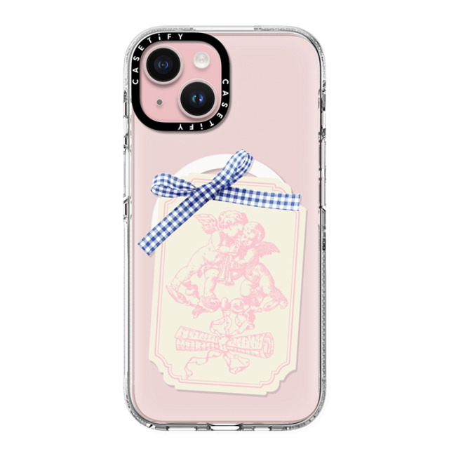 CASETiFY iPhone 15 ケース クリア クリア ケース MagSafe対応 Cottagecore,Love Coquette Journal