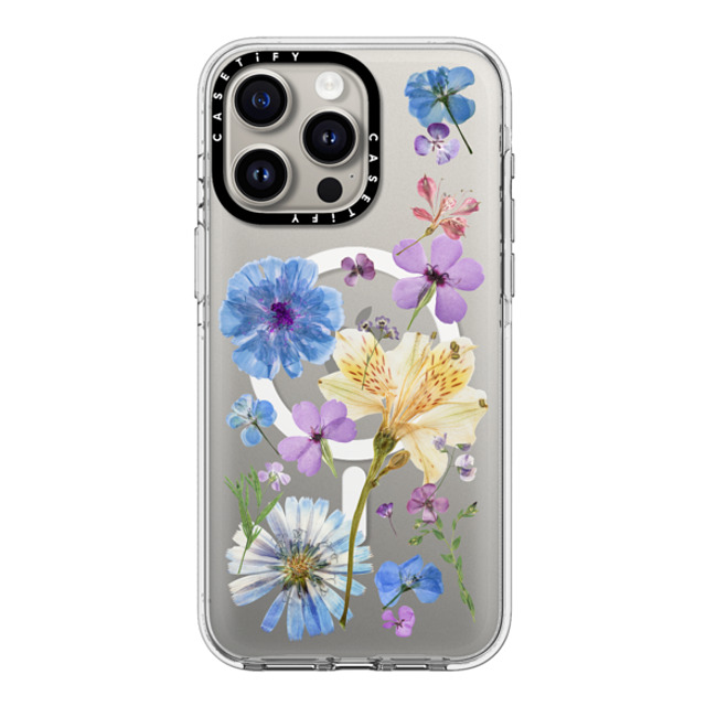 CASETiFY iPhone 15 Pro Max ケース クリア クリア ケース MagSafe対応 Floral,nature Pressed Floral