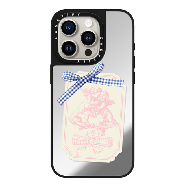 CASETiFY iPhone 15 Pro Case Silver on Black ミラーケース MagSafe対応 Love,Cottagecore Coquette Journal CASETiFY iPhone 15 Pro Case Silver on Black ミラーケース MagSafe対応 Love,Cottagecore Coquette Journal