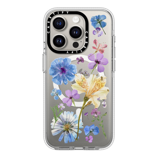 CASETiFY iPhone 15 Pro ケース クリア クリア ケース MagSafe対応 Floral,nature Pressed Floral