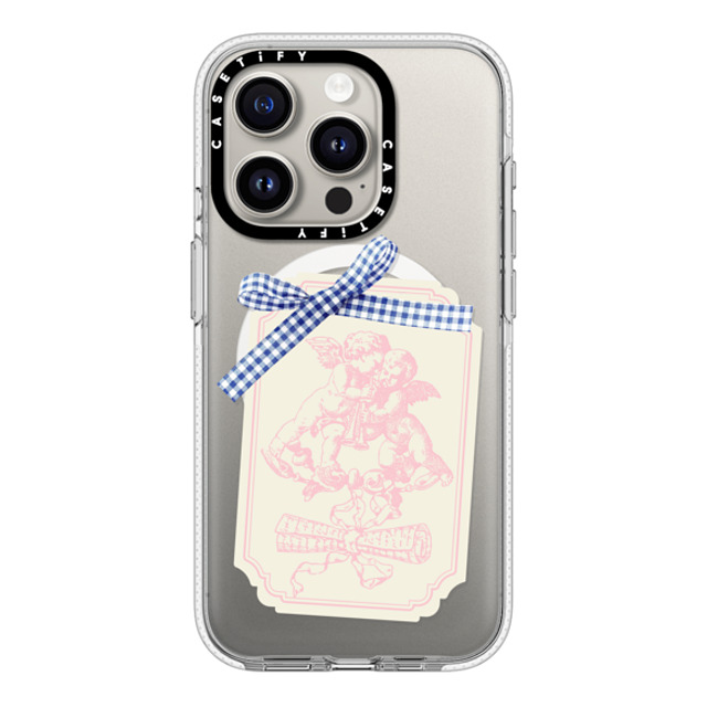 CASETiFY iPhone 15 Pro ケース クリア クリア ケース MagSafe対応 Cottagecore,Love Coquette Journal