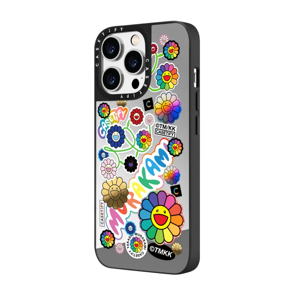 Mirror iPhone 14 Pro Max Case MagSafe Compatible - FLOWERS STICKER MANIA PHONE CASE