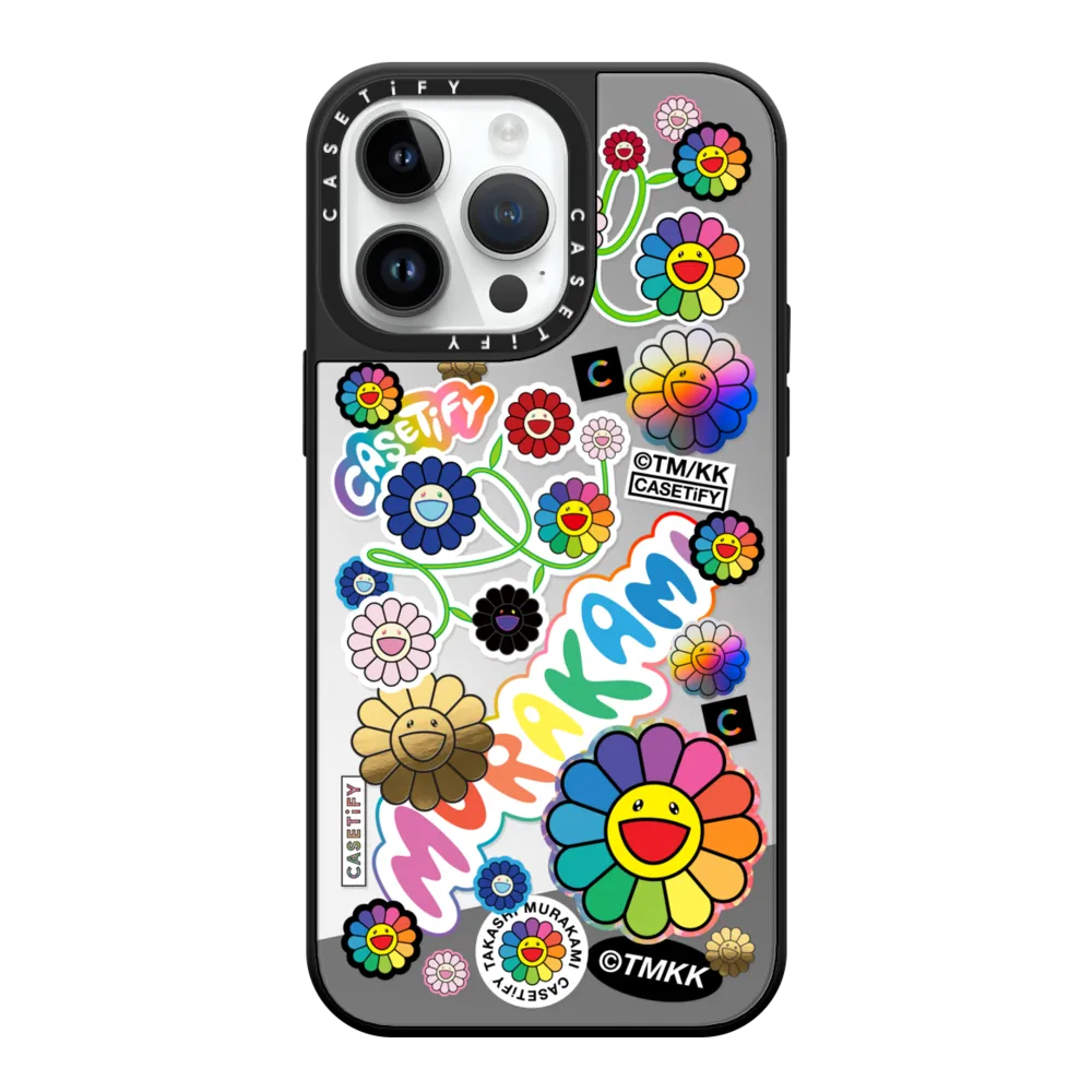 Mirror iPhone 14 Pro Max Case MagSafe Compatible - FLOWERS STICKER MANIA PHONE CASE