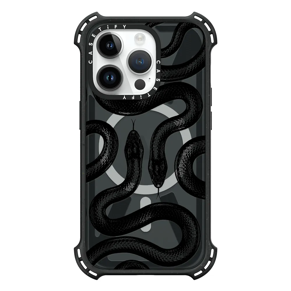 Bounce iPhone 14 Pro Case MagSafe Compatible - Black Kingsnake