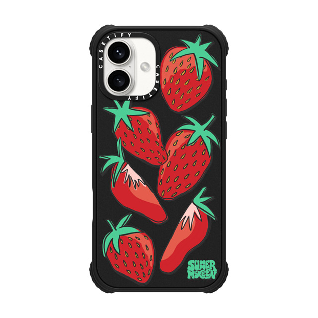 CASETiFY iPhone 16 Plus ケース マットブラック ウルトラ インパクトケース MagSafe 対応 STRAWBERRIES - SUMMER MCKEEN X CASETiFY casetify New iPhone CASETiFY iPhone 16 Plus ケース マットブラック ウルトラ インパクトケース MagSafe 対応 STRAWBERRIES - SUMMER MCKEEN X CASETiFY casetify New iPhone