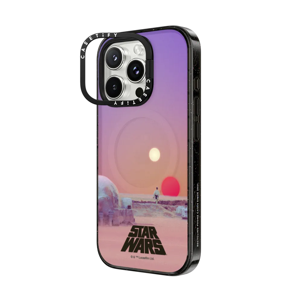 Impact Ring Stand iPhone 16 Pro Max Case MagSafe Compatible - Tatooine Binary Sunset™ Case