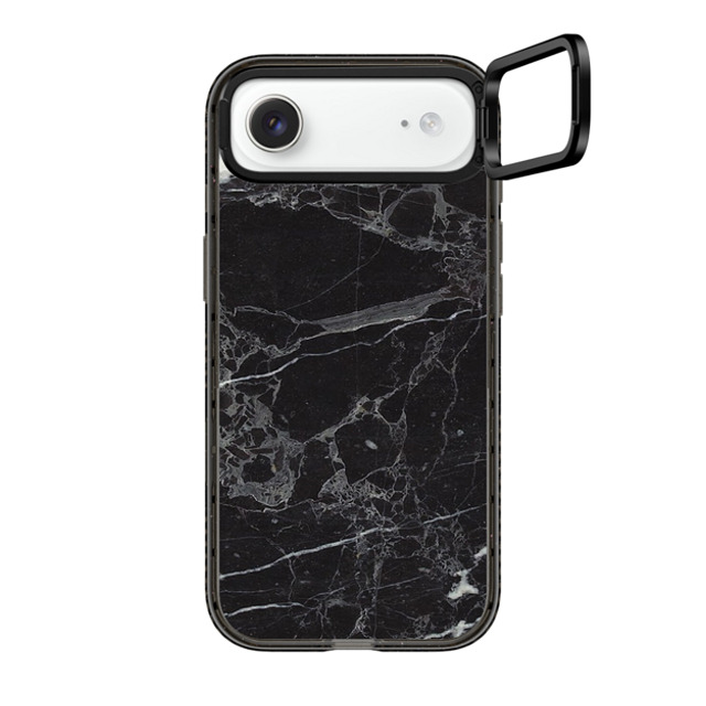 CASETiFY iPhone Air Case Black Impact Ring Stand Case MagSafe Compatible Black Marble casetify
