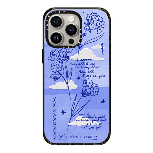 CASETiFY iPhone 15 Pro Max ケース ブラック インパクトケース ベイビーブルー casetify